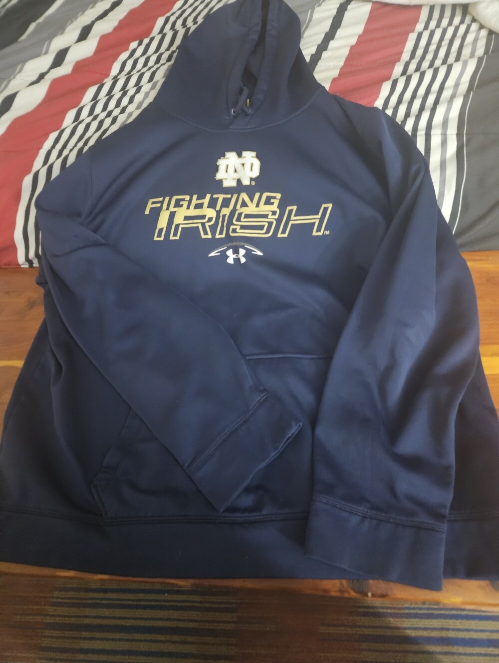 Under Armour Navy Fighting Irish Zip-Up Hoodie